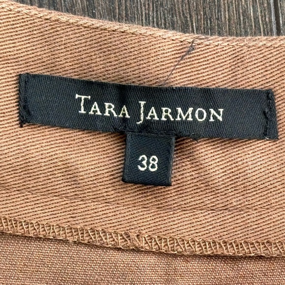 Tara Jarmon Linen/Cotton mini skirt with pink ribbon trim - Picture 5 of 6